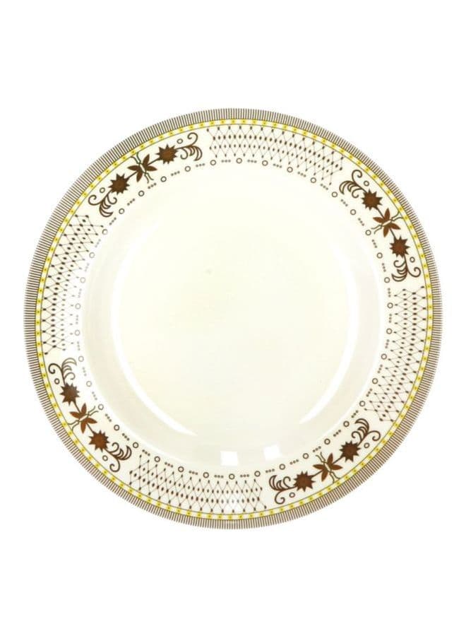 Soup Plate Beige/Brown 10inch