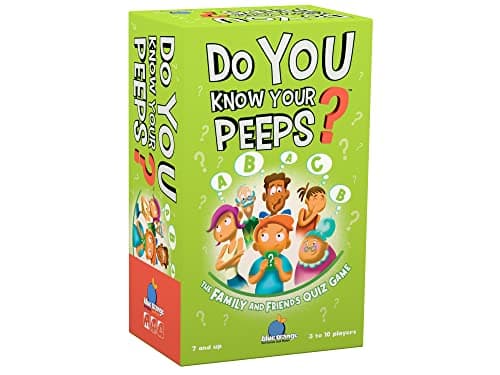 Do You Know Your Peeps Quiz Party Game Conversation Starters Family and Friends All Ages Question Game by Blue Orange Games for 3 to 10 Players