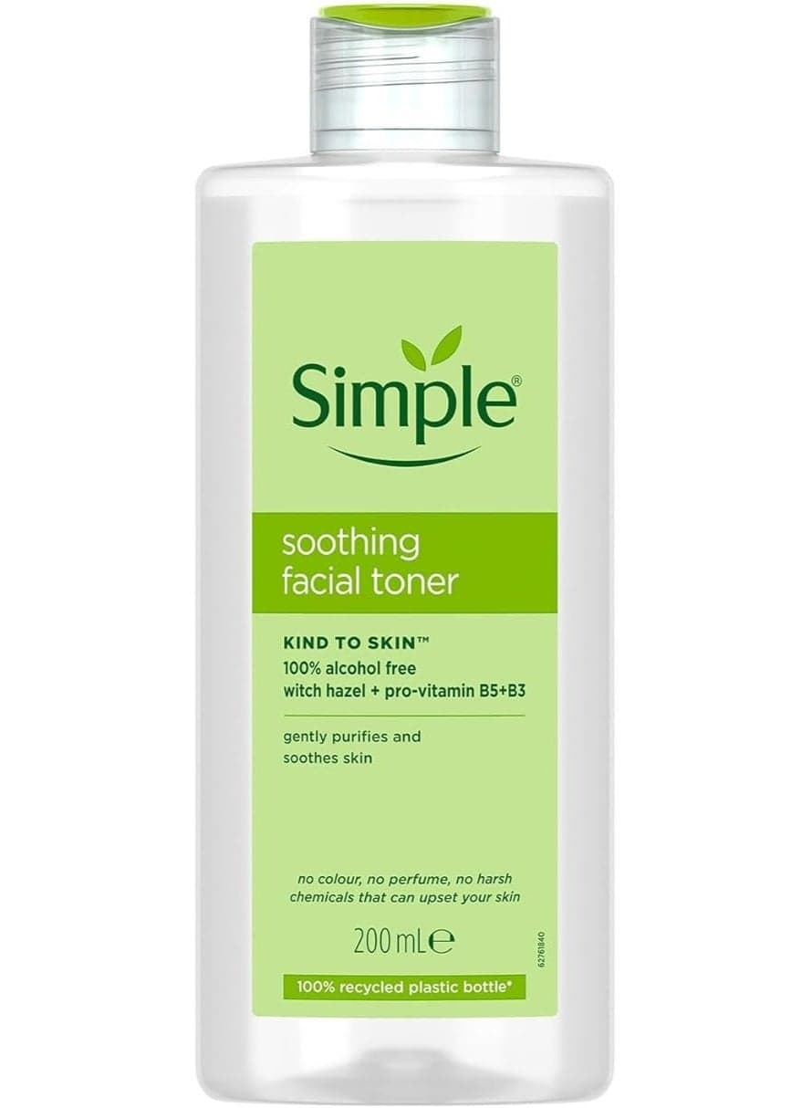 Simple Kind to Skin Soothing Facial Toner 100% Alcohol-Free from the UK's No. 1 Facial Skin Care Brand* 200 ml
