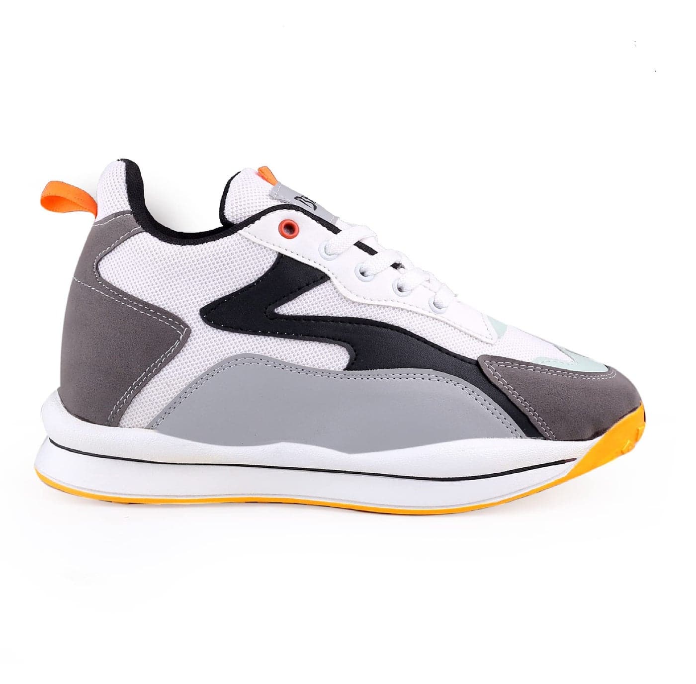 BXXY Men's 3 Inch Hidden Height Increasing Grey Casual Sports Lace-Up and Outdoor Shoes..- 9 UK