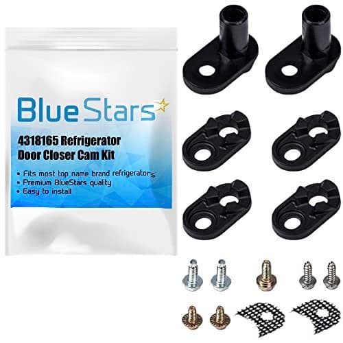 BlueStars Upgraded 4318165 Refrigerator Door Closer Cam Kit Replacement Part - Compatible with Whirlpool Kenmore KitchenAid Roper Refrigerators - Replaces AP3103517 EA358690 PS358690
