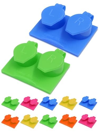 SPORTS WORLD VISION 12PC Flat Flip Top Contact Lens Cases Colorful Travel Lens Solution Holders with LR Compartments Durable Leakproof Storage Boxes for Soft Hard Lenses Bulk Buy in Mix Color