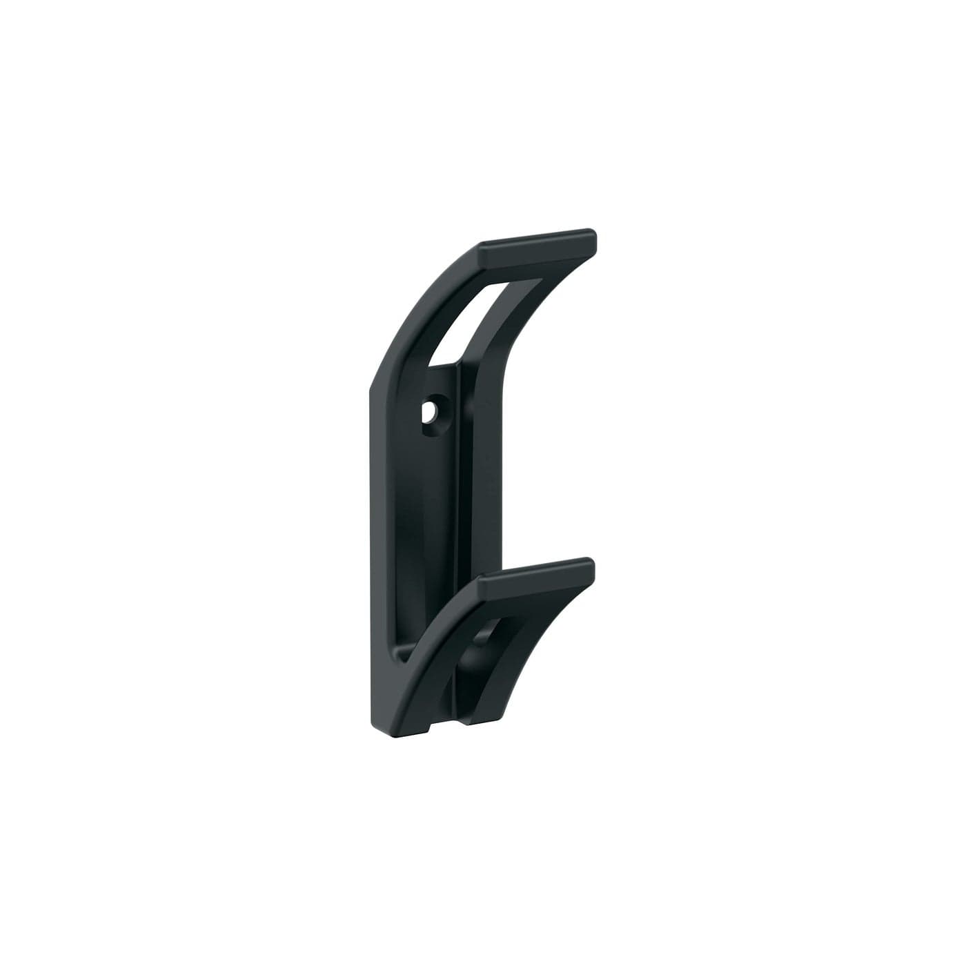 Amerock H37010MB Avid Double Prong Decorative Wall Hook Matte Black Hook for Coats Hats Backpacks Bags Hooks for Bathroom Bedroom Closet Entryway Laundry Room Office