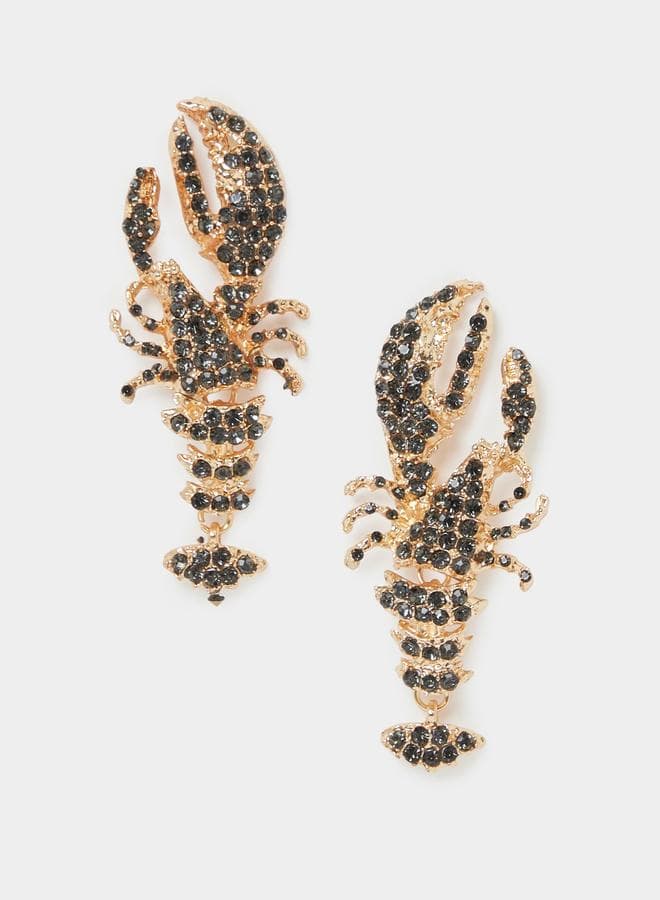 Embellished Lobster Earrings