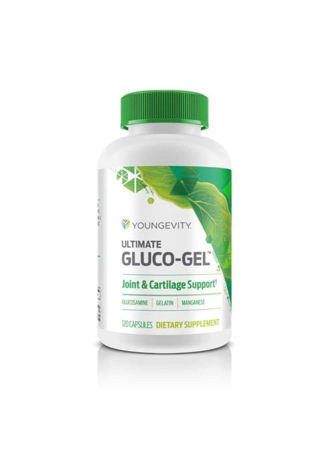Ultimate Gluco-Gel -for Joints, Tendons, Bones & Cartilage | Contains Glucosamine, Gelatin & Manganese | 120 Capsules | 1 Bottle