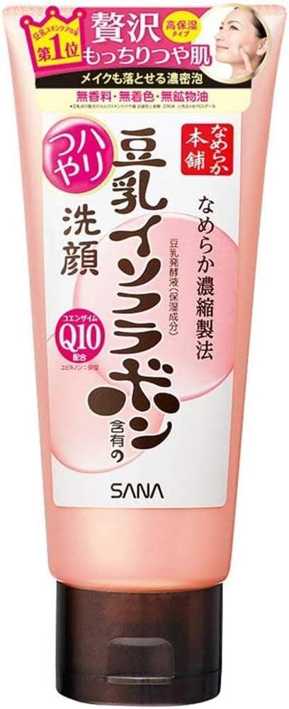 Sana Nameraka Honpo Soy Milk Isoflavon Q10 Cleansing Face Wash N 150g Green Tea Set