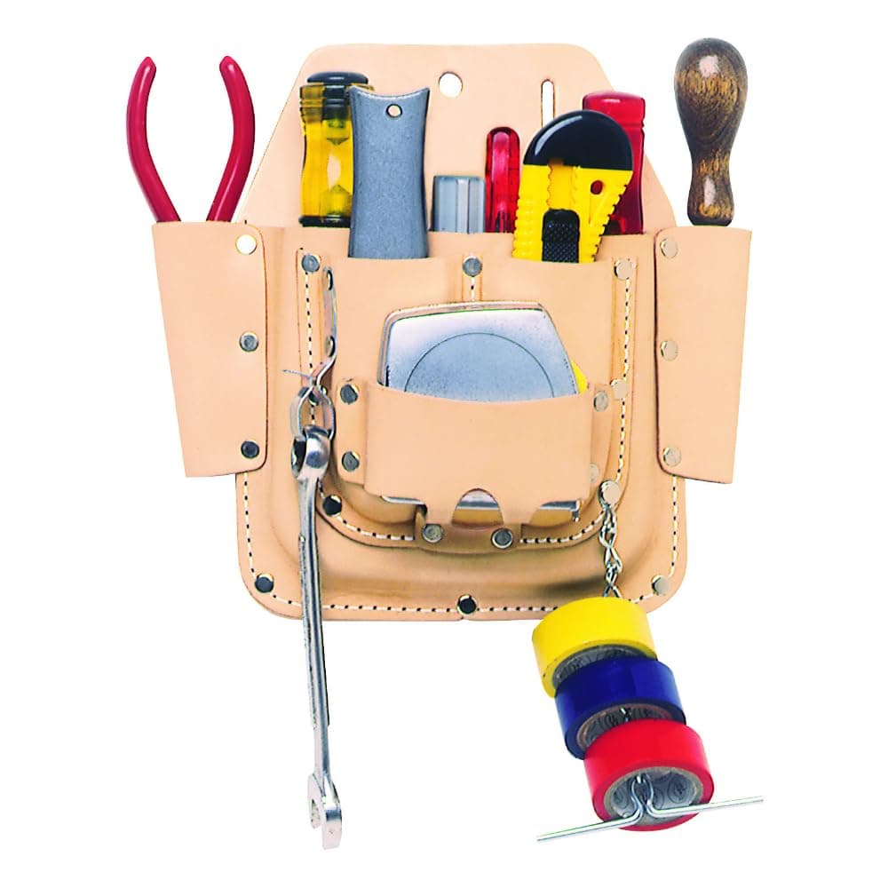 CLC Custom Leathercraft W438 Maintenance Tool Pouch Heavy Duty 6Pocket Tan