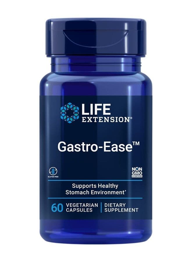 Gastro-Ease - Digestive Health - Gastric Health Supplement with Zinc L-carnosine Plus Pylopass For Healthy Stomach Support - Non-GMO, Gluten-Free - 60 Vegetarian Capsules