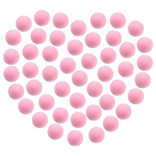 CHAKANLX 48 Pieces Power Popper Refill Balls Soft Foam Balls Approx 12 Inch in Diameter Foam Balls for Popper Air Blaster Guns Replacement Foam Bullet Ball for Shooting Game Guns Pink