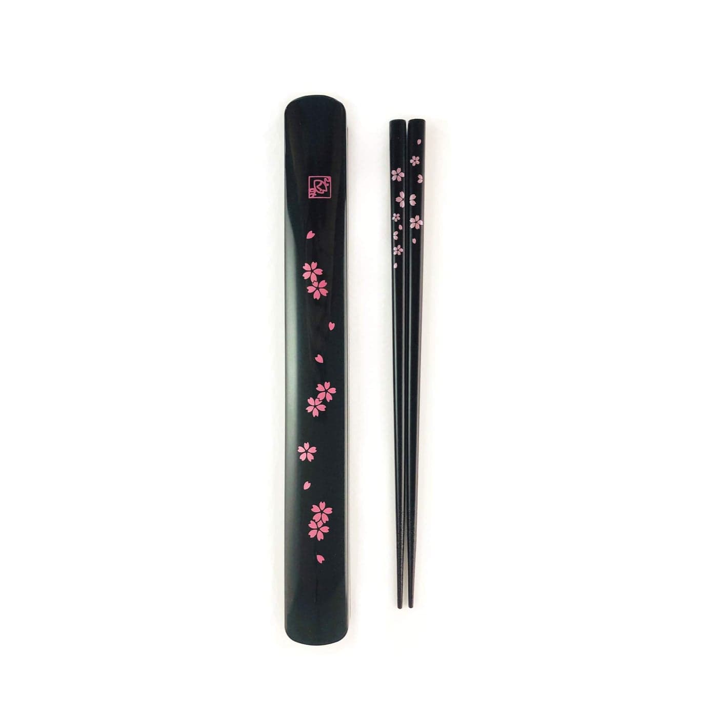 JapanBargain 3643 Portable Chopsticks with Case Reusable Chinese Korean Japanese Bamboo Travel Chop Sticks Utensil Dishwasher Safe Made in Japan Sakura Pattern