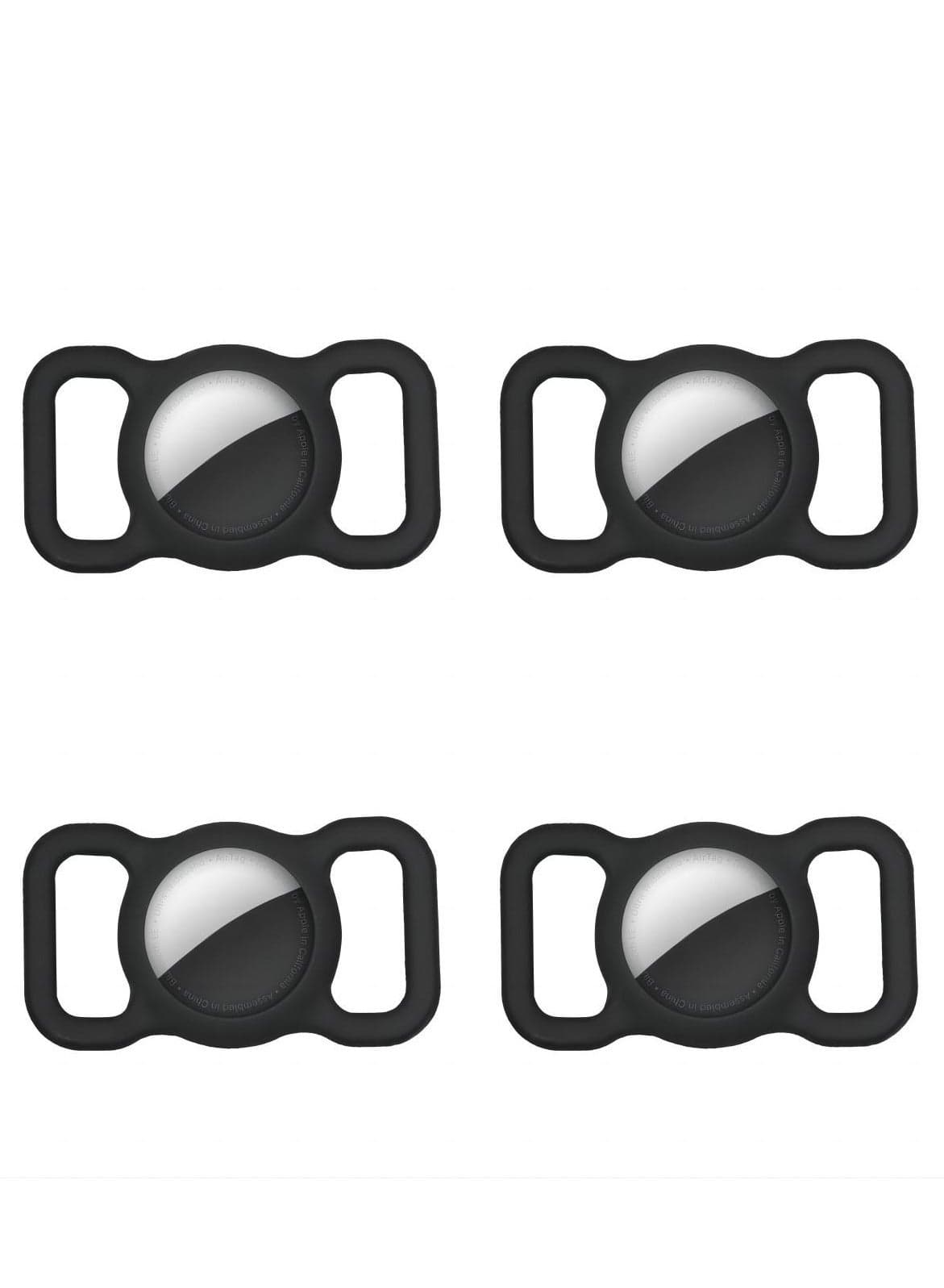 Four-Pack, Guardian's Embrace: Waterproof Silicone AirTag Protectors, Securely Attached to Rope or Collar, Safeguarding Your Precious Items, Ensuring Peace of Mind