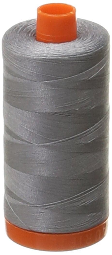 Aurifil Mako Cotton 50wt Thread Solid Grey 1422 Yard