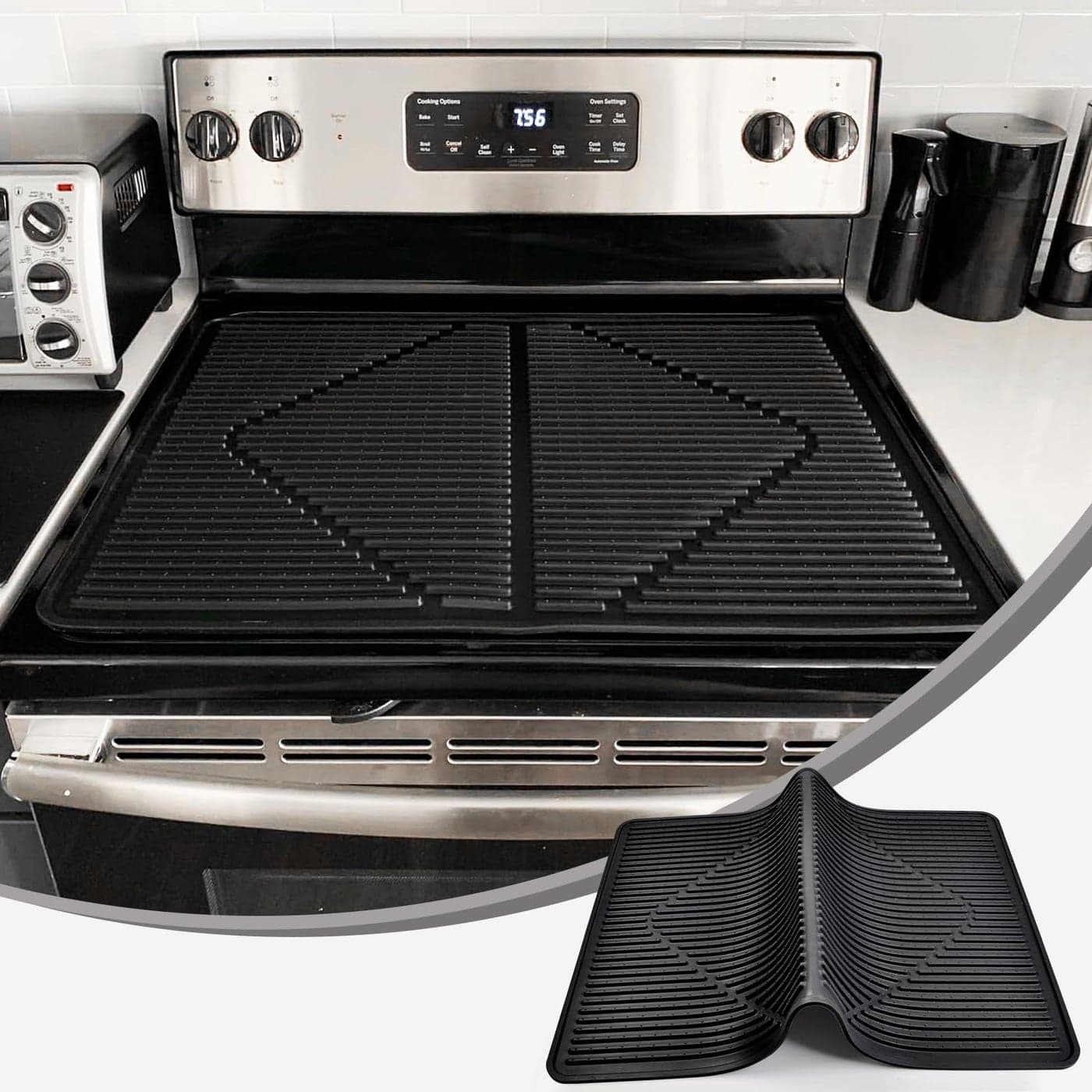 KindGa Stove Cover Stove Top Covers for Electric Stove More Thick 28 x 20 Inch Stove Guard Stove Top Protector Silicone Stovetop Cover Cooktop Mat for Kitchen Glass Stove Top Counter rv Stove