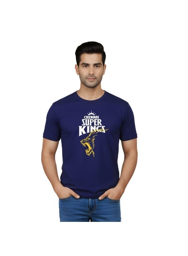 Chennai Cricket Fans Adult Round Neck Tshirt For Men