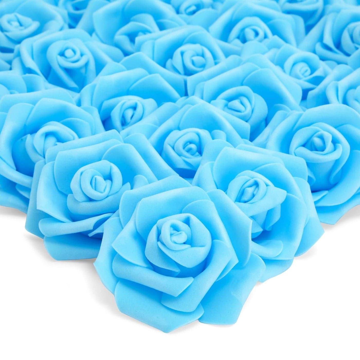 Juvale 100 Pack Light Blue Artificial Flowers 3 Inches Fake Carnations for Wedding Bridal Shower Valentines Day Decorations Arts and Crafts Wedding Decor Flowers