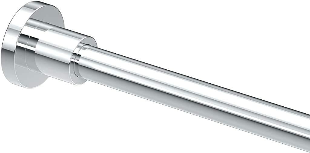 Gatco 829C Modern Minimalist Straight Shower Rod Set 60 Inch Chrome