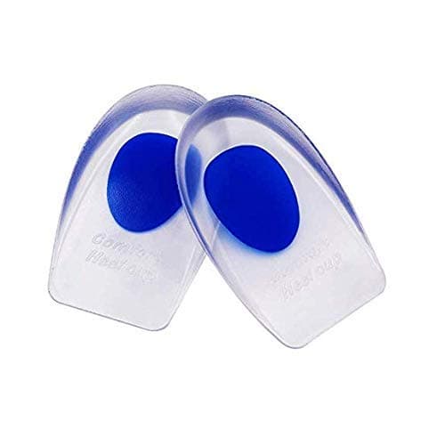 Perriha Fashion Silicone Gel Heel Cups,Medical Grade Shoe Inserts,Silica Orthotic Pads For Plantar Fasciitis,Bone Spurs Pain Relief,Sore Heel Pain,And Achilles Pain-Blue-Size: Large
