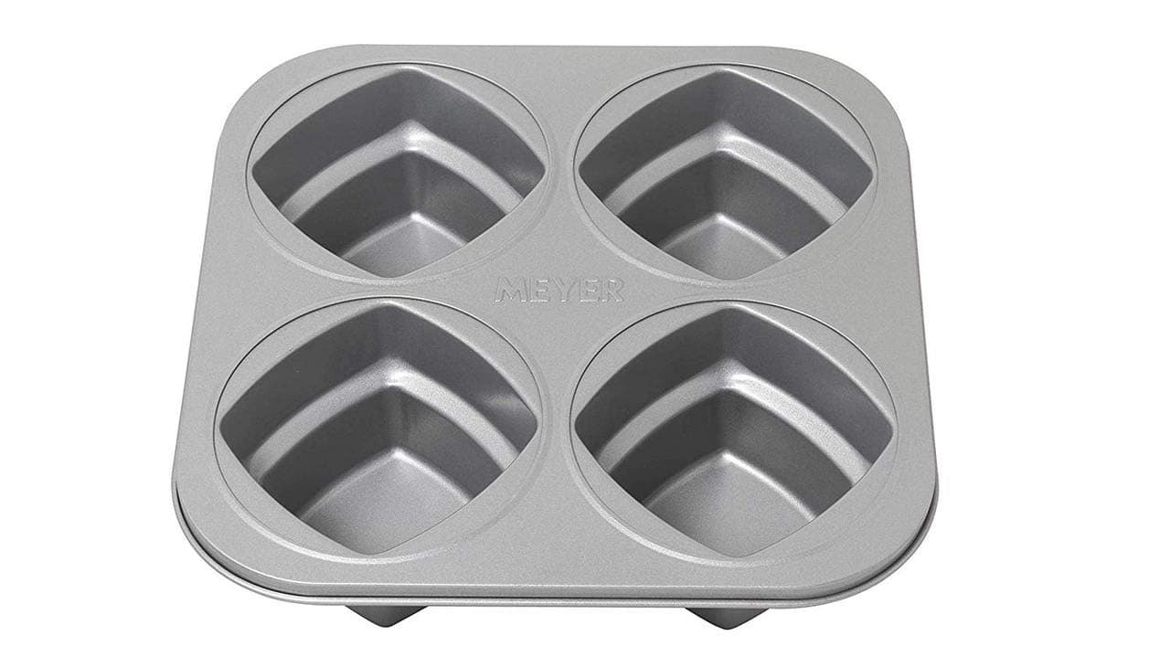 Meyer USA Brand Bake master Non-Stick Steel ware -4-Cup 2-Tier Square Cake Pan