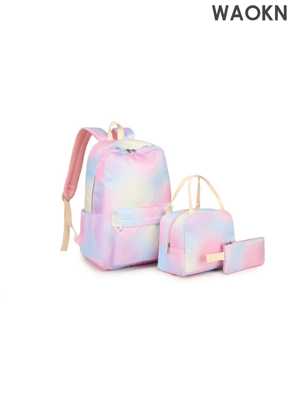 3-Piece School Backpacks for Teen Girls 3 In 1 Rainbow School Bookbags Set Lunch Bag Pencil Case Travel Lightweight Daypack Multicolor Large Capacity Storage Scientific Storage Simple Style Short Distance Travel Bag Student Backpack Laptop Bag