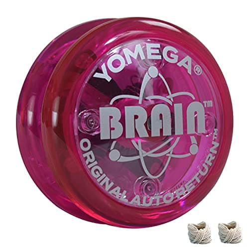 Yomega The Original Brain Professional Yoyo for Kids and Beginners Responsive Auto Return Yo Yo Best for String Tricks Extra 2 Strings 3 Month Warranty Pink