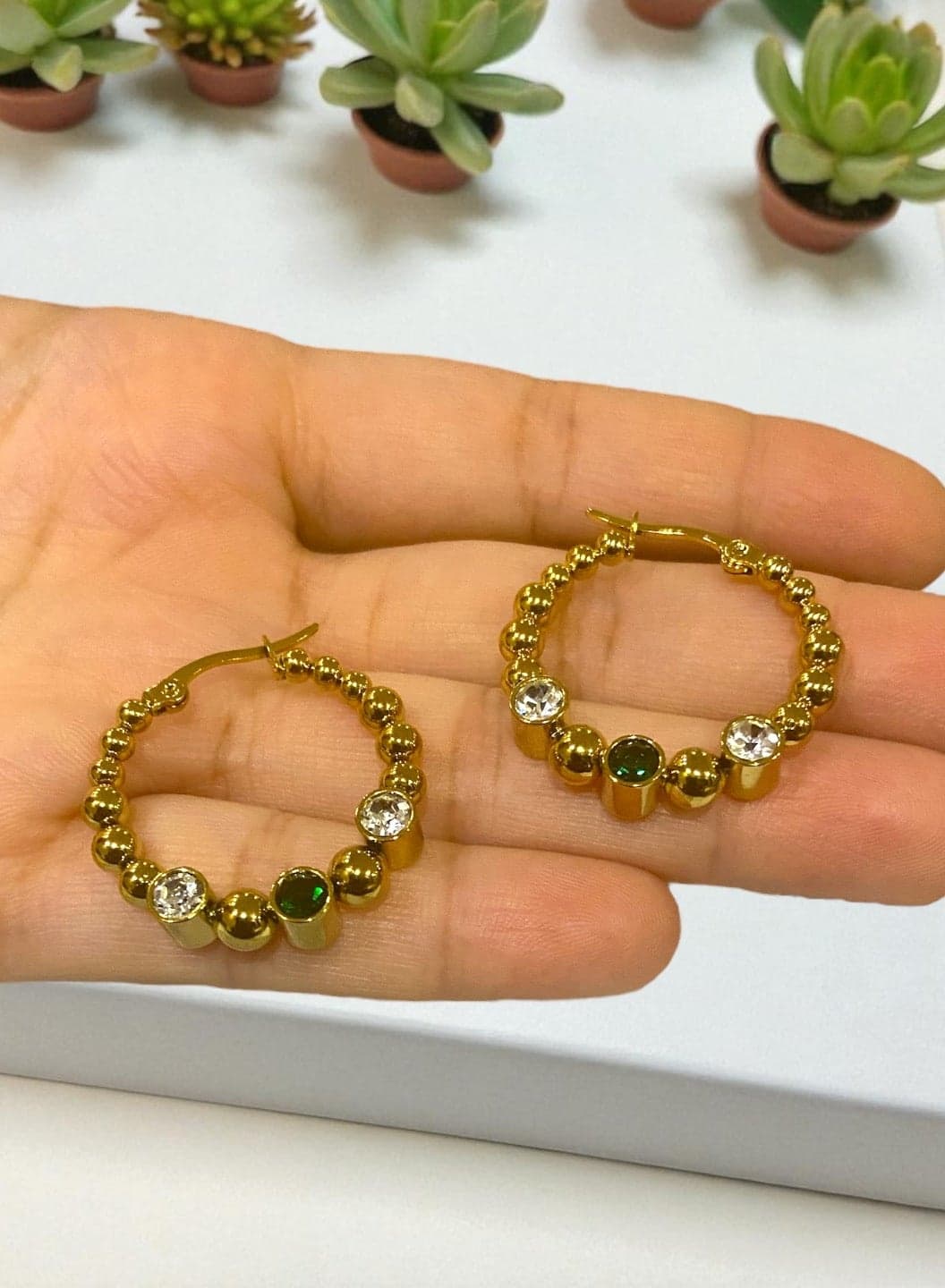 Elegant u0026 High Quality 316L Stainless Steel Gold Plated Earrings For Women Inlaid With Zirconia