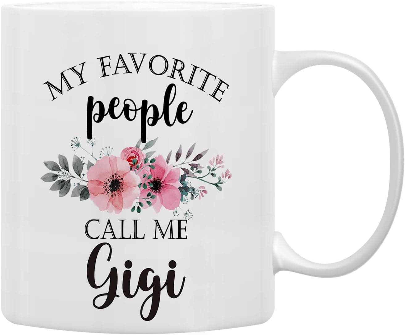 QASHWEY Gigi Mug Gigi Coffee Mug GigiGifts for Grandma Gifts for Gigis Grandma Mothers Day Mugs Tea Cup Gifts for GrandmaGigi My Favorite People Call Me GigiCoffee Cups Ceramic 11oz