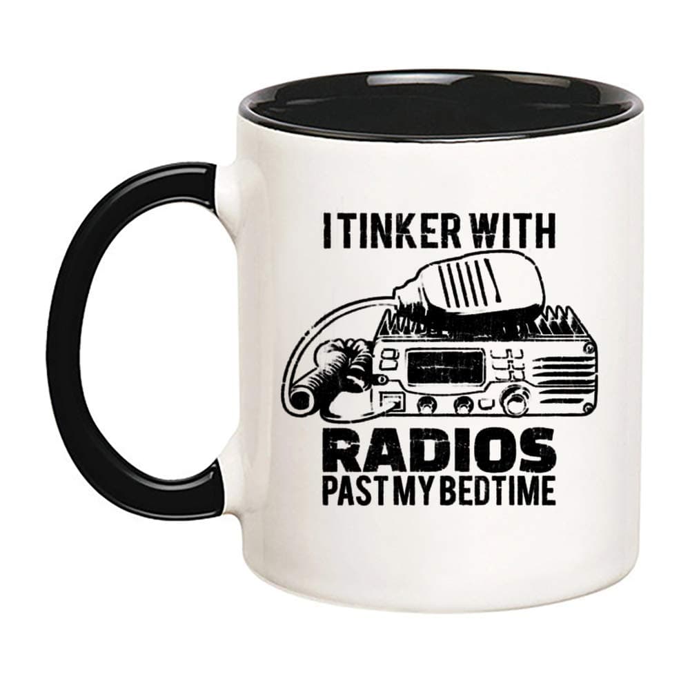 Saviola Amateur Radio Operator Mug I Tinker With Radios Ham Coffee Cup 11oz Novelty