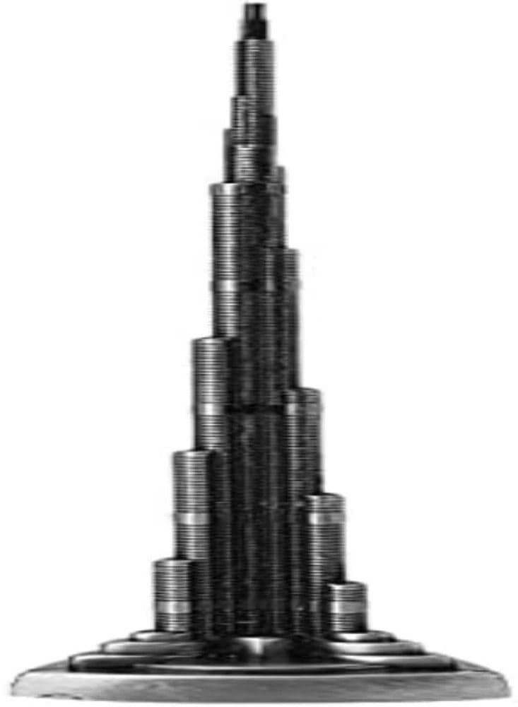 Alloy Burj Khalifa Tower, 7.1In Plating Dubai Tower Model, For Bedroom Home