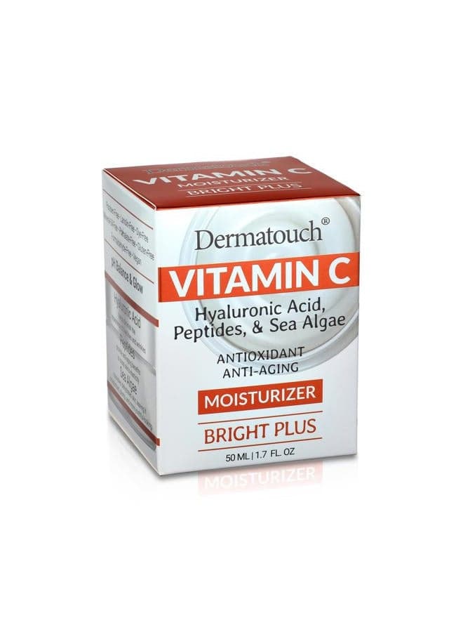 Vitamin C Moisturizer with Hyaluronic Acid, Peptides & Sea Algae, 1.75 fl oz - Made in America