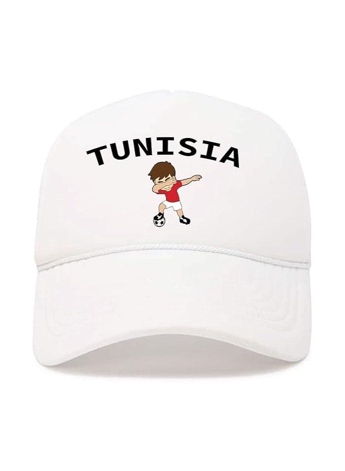 Tunisia Sports Cap With Adjustment Plastic Snap Closure For Men And Women