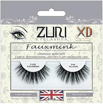 ZURI Fauxmink False Eyelashes XD8D XDimensional Natural False Lashes False Eyelashes Natural Look Thick Eyelashes With Lash Applicator Natural Eyelashes with Glue Mink Eyelashes Style 944
