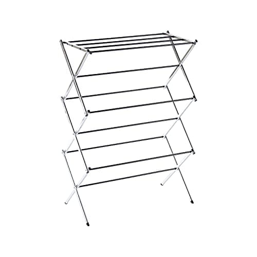 Displays By Jack Portable Collapsible Clothing Dryer Rack Foldable Drying Rack for Clothes Lingerie Towels Linens Laundry Home Apartment Must Haves Metal Chrome Finish