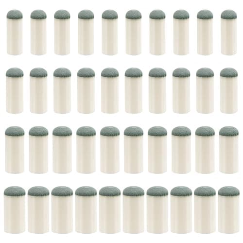XIHIRCD 40pcs Slip On Pool Cue Tips, 4 Sizes Pool Stick Tips No Glue or Tool Required Billiard Cue Tips Replacement 9mm, 10mm, 12mm, 13mm Billiard Stick Tips for Snooker and Pool Cues