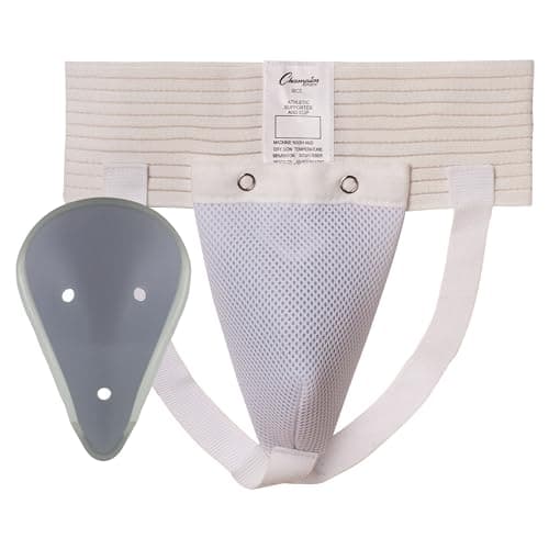 Champion Sports Men's Cup and Athletic Supporter (White, Medium)