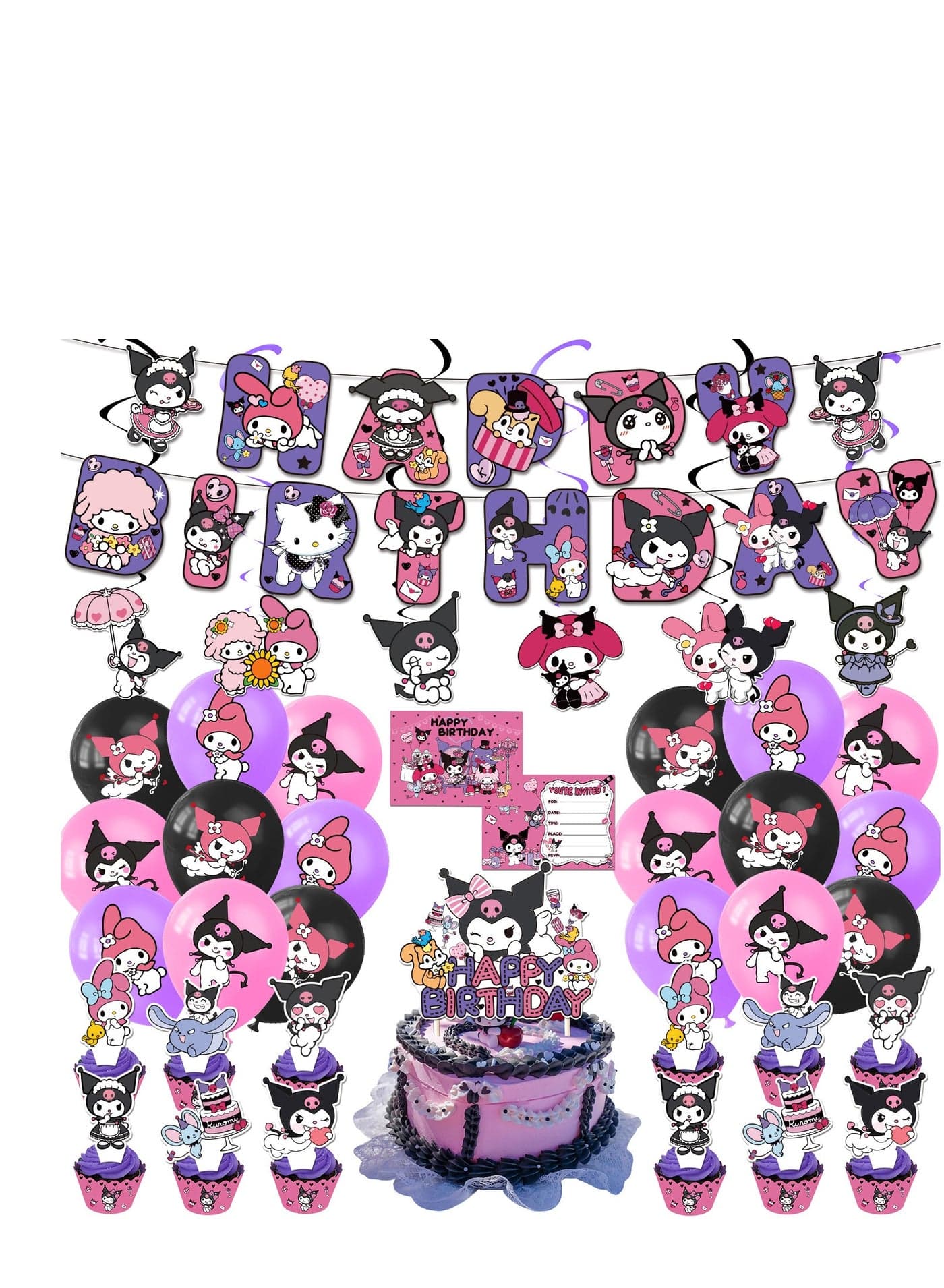 Kuromi Birthday Party Supplies Kuromi Party Decorations