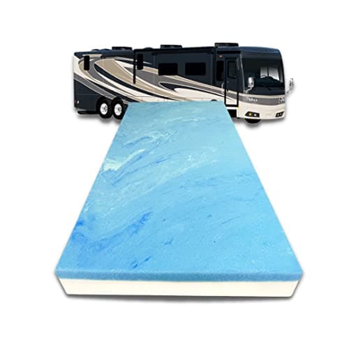 FoamRush 4Inch Bunk 30 x 75 Gel Memory Foam RV Mattress Replacement Medium Firm Comfort Pressure Relief Support Made in USA Travel Camper Trailer Truck Cover Not Included