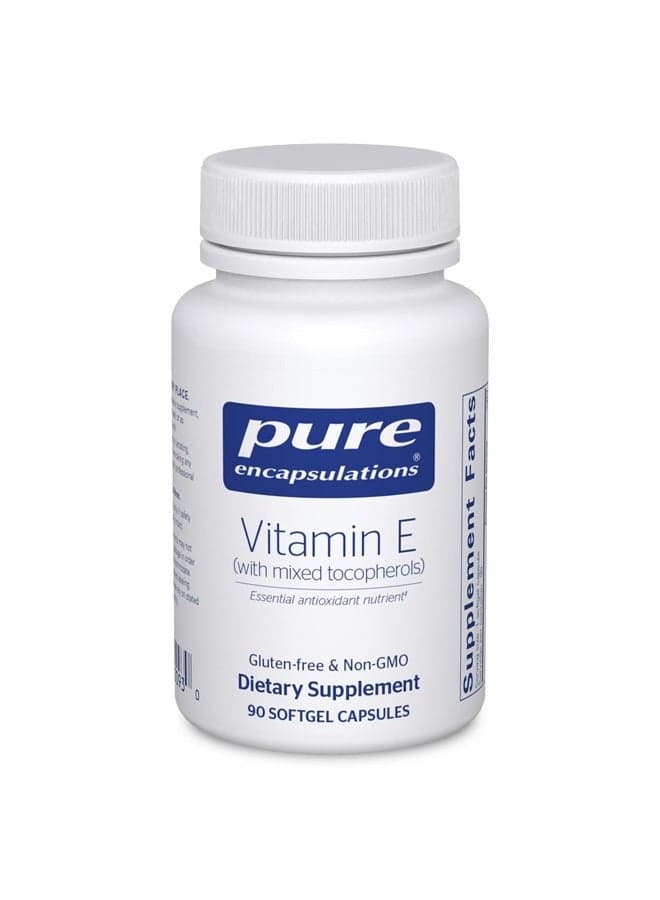 Vitamin E (with Mixed Tocopherols) - Antioxidant Protection & Cellular Function - Contains Mixed Tocopherols - Non-GMO - 90 Softgel Capsules