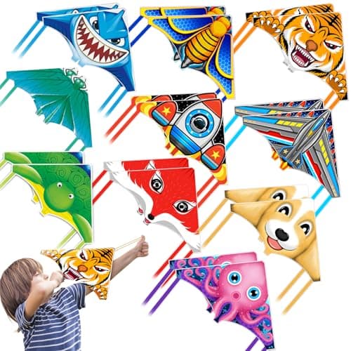 8 Pack Mini Kites for Boys Girls 35 6 7 8 Gifts Party Favors Finger Launcher Kites Bulk Easy to Fly Ejection Kite for Kids Teens Ages 418 Park Graden Yard Outdoor Sports Flying Toys