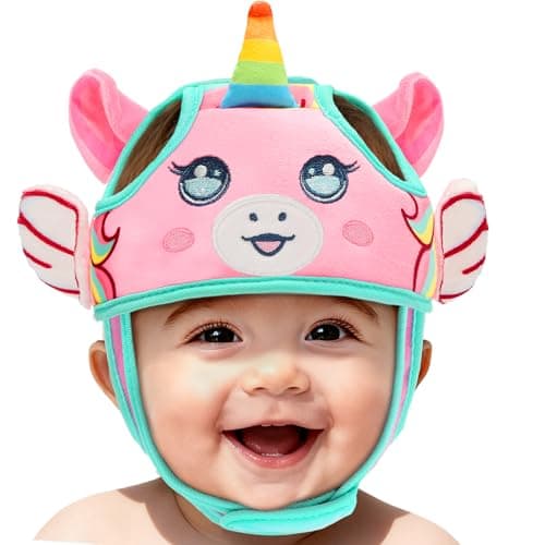 Tendccy Baby Head Protector Helmet for Crawling Walking No Bumps Soft Toddler Safety Head Protection for Baby 612 Months 12 Years Adjustable Lightweight Breathable Infant Helmet Unicorn