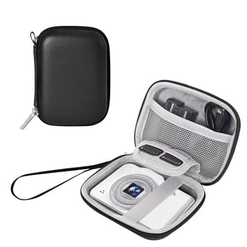 Volpki Waterproof Digital Camera Case,Suitable for Kodak Pixpro Fz45/Fz55/Canon Powershot Elph 360 Case/G7x/Ixy/Laser Printer/Camkory/Masterbee/Sony Cyber-shot DSC-RX100,Rose Gold camera case (Black)