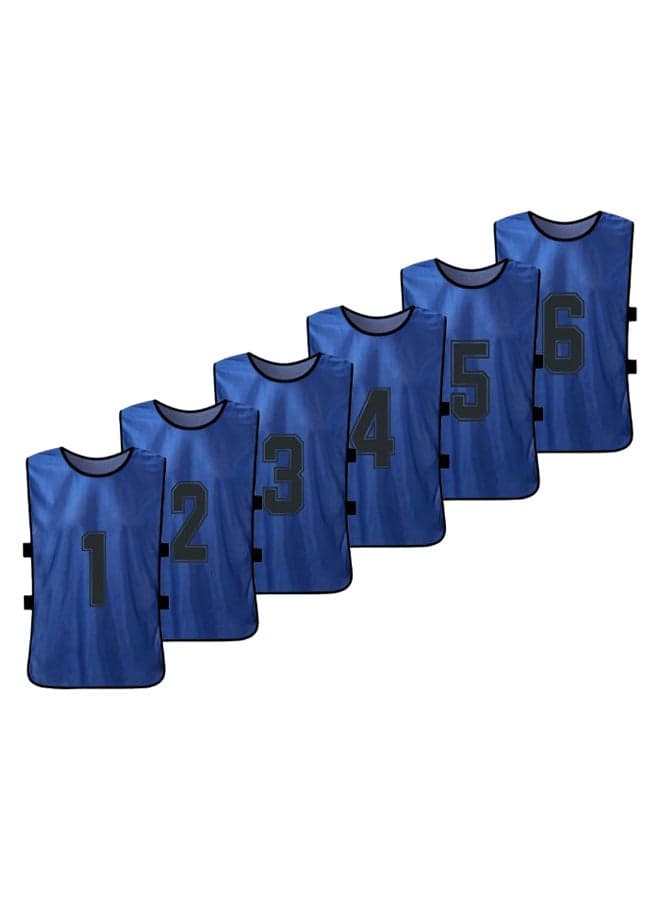 6-Piece Quick Drying Scrimmage Practice Vest Set 32 x 55cm