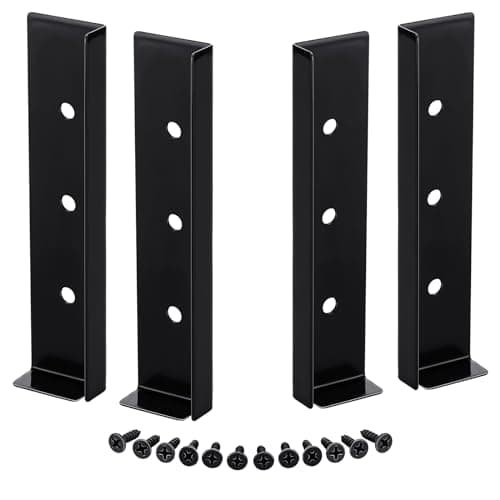 Yaocom 4 Pcs 591 x 138 Inch Garage Door Guard Corner Seal Iron Left and Right Garage Door Side Seal for Indoor Outdoor Home Rodent Proof