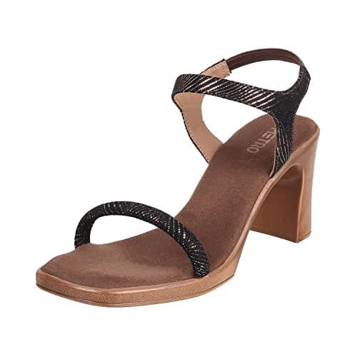 Metro Women Antic Gold Block Heel Fashion Sandal UK/5 EU/38 (33-346)