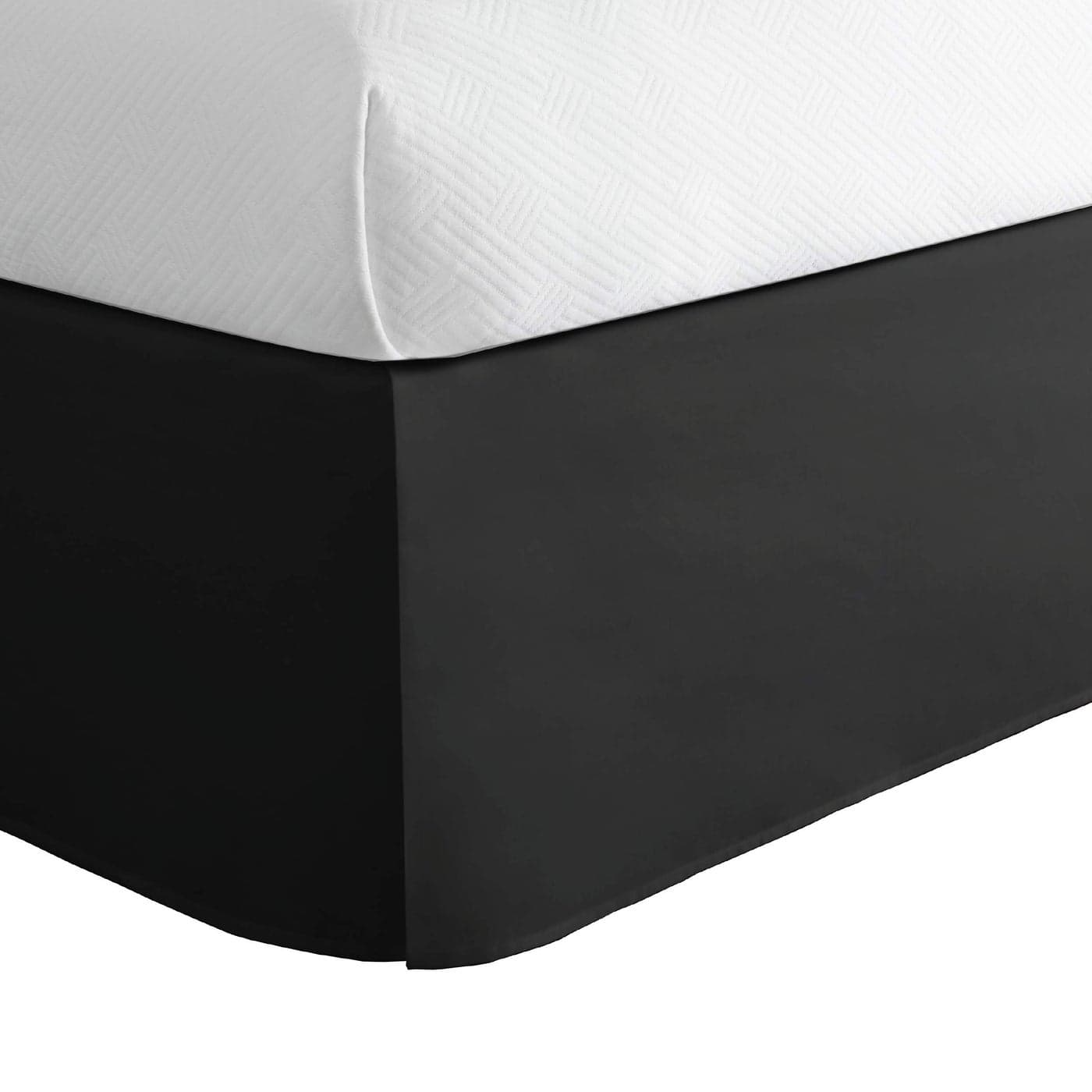 TODAYS HOME Classic Tailored Bed Skirt Dust Ruffle Microfiber 14 Drop Length Queen Black