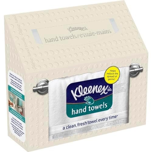 Kleenex Hand Towels, Single-Use Disposable Paper Towels, 1 Box, 60 Towels Total