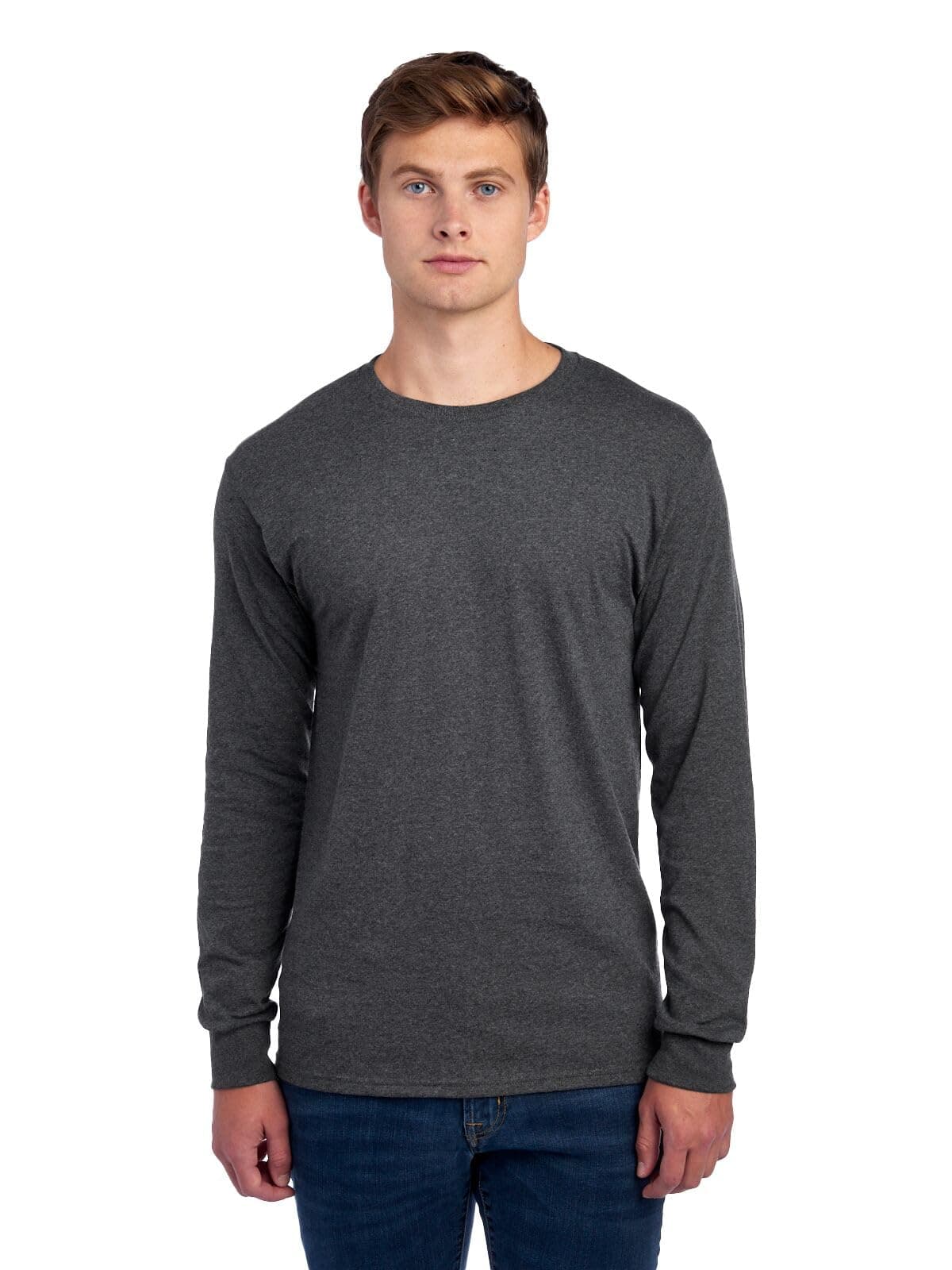 Jerzees Mens Dri-Power Long Sleeve T-Shirt Fashion t Shirts, Heather Black, XX-Large US