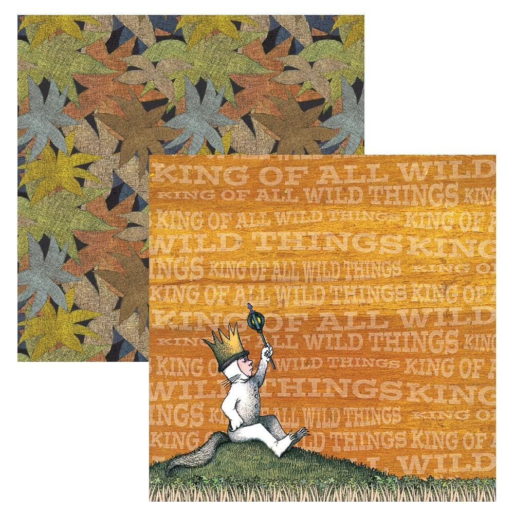 Paper House Productions P2077E 12 Double Sided Scrapbook Papers Where the Wild Things Are Max 15Pack