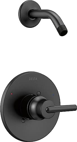 Delta Faucet Trinsic 14 Series Single-Function Shower Faucet Trim Kit, Matte Black T14259-BLLHD (Shower Head and Valve Sold Separately)
