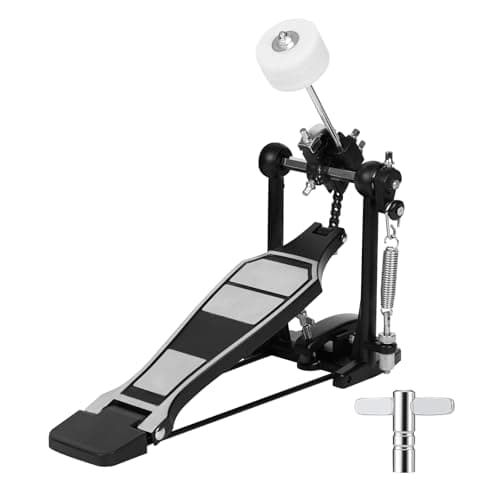 Bass Drum Pedal,Drum Pedal,Kick Drum Pedal with Hammer,Chain Drive Bass Pedal, Drum Practice Pad Instrument Accessories