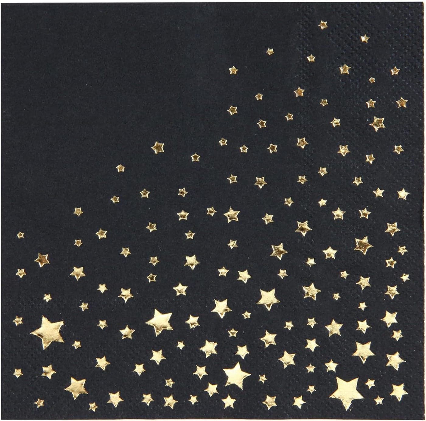 Stylish Black and Gold Napkins 100 Black Star Napkins 5x5 Inch Black and Gold Cocktail Napkins Disposable Black Star Cocktail Napkins for Party
